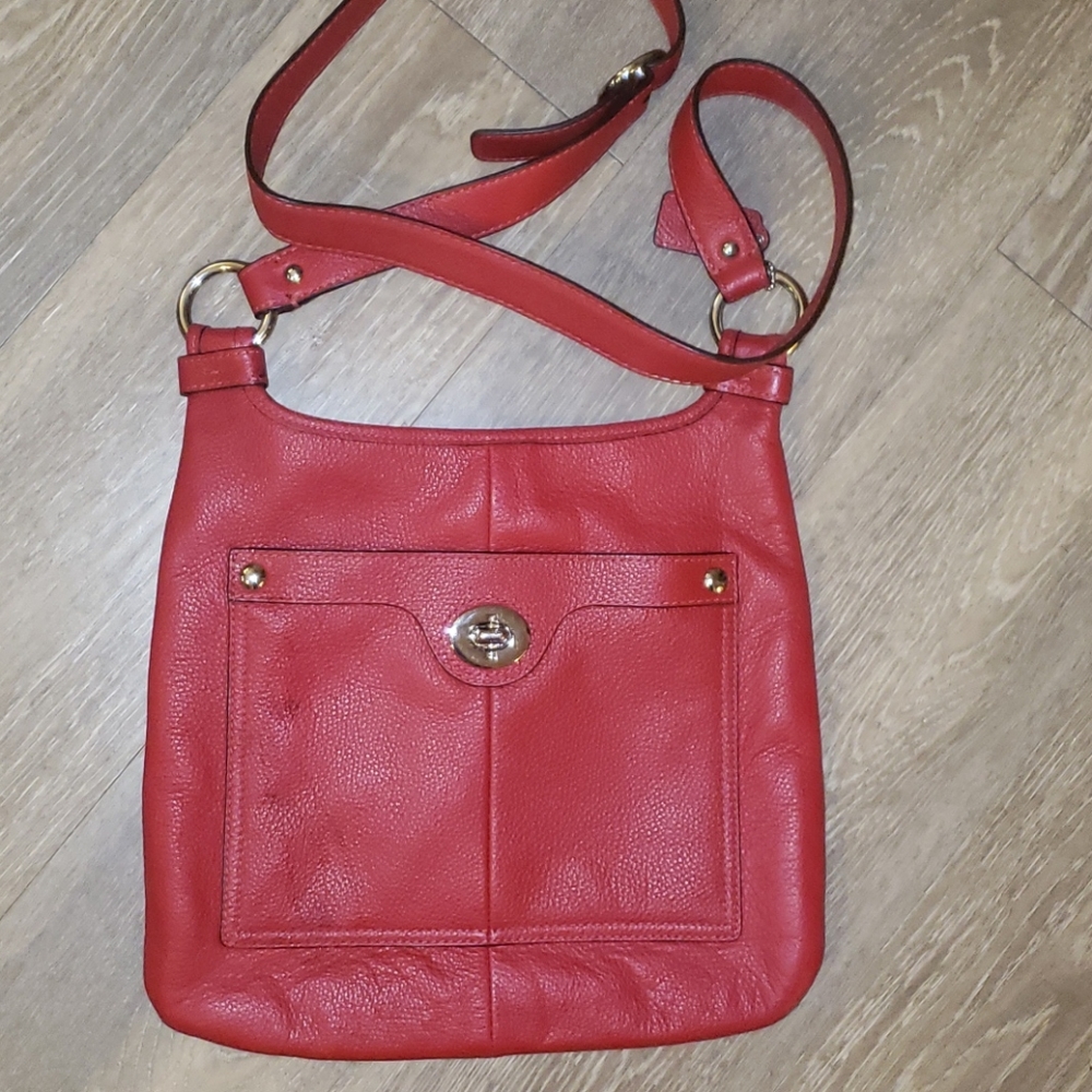 Red coach purse